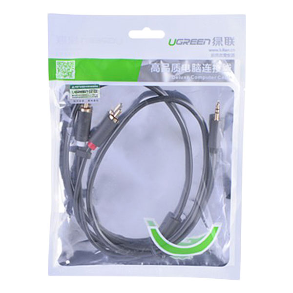 Cáp Chuyển Đổi Ugreen 3.5mm Sang 2 RCA 10513 - Hàng Chính Hãng