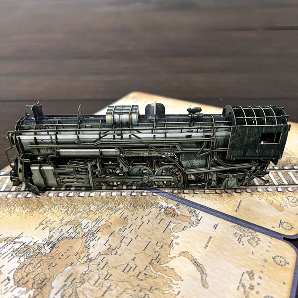 H34 -  Thiệp 3D Tàu Hỏa Cổ Điển – Vintage Steam Train – Pop Up Card Viethands Giftshop