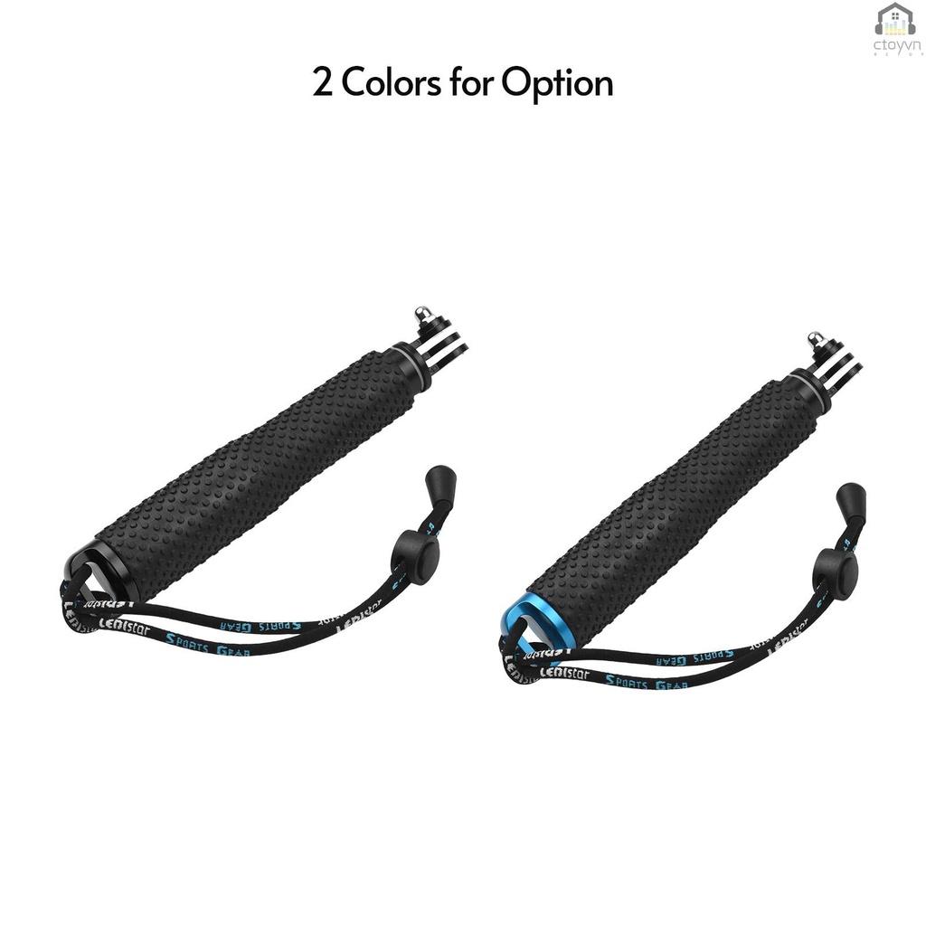 Gậy chụp ảnh selfie bằng hợp kim nhôm Max. 48cm/19in có thể kéo dài kèm dây đeo cổ tay