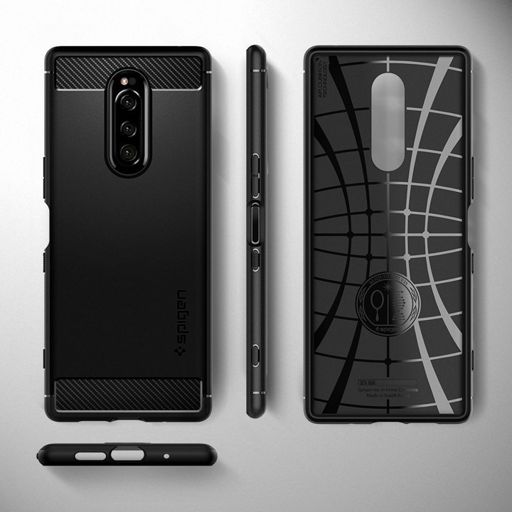 [HCM]Ốp lưng cho Sony Xperia 1 Spigen Rugged Armor - Hàng nhập khẩu