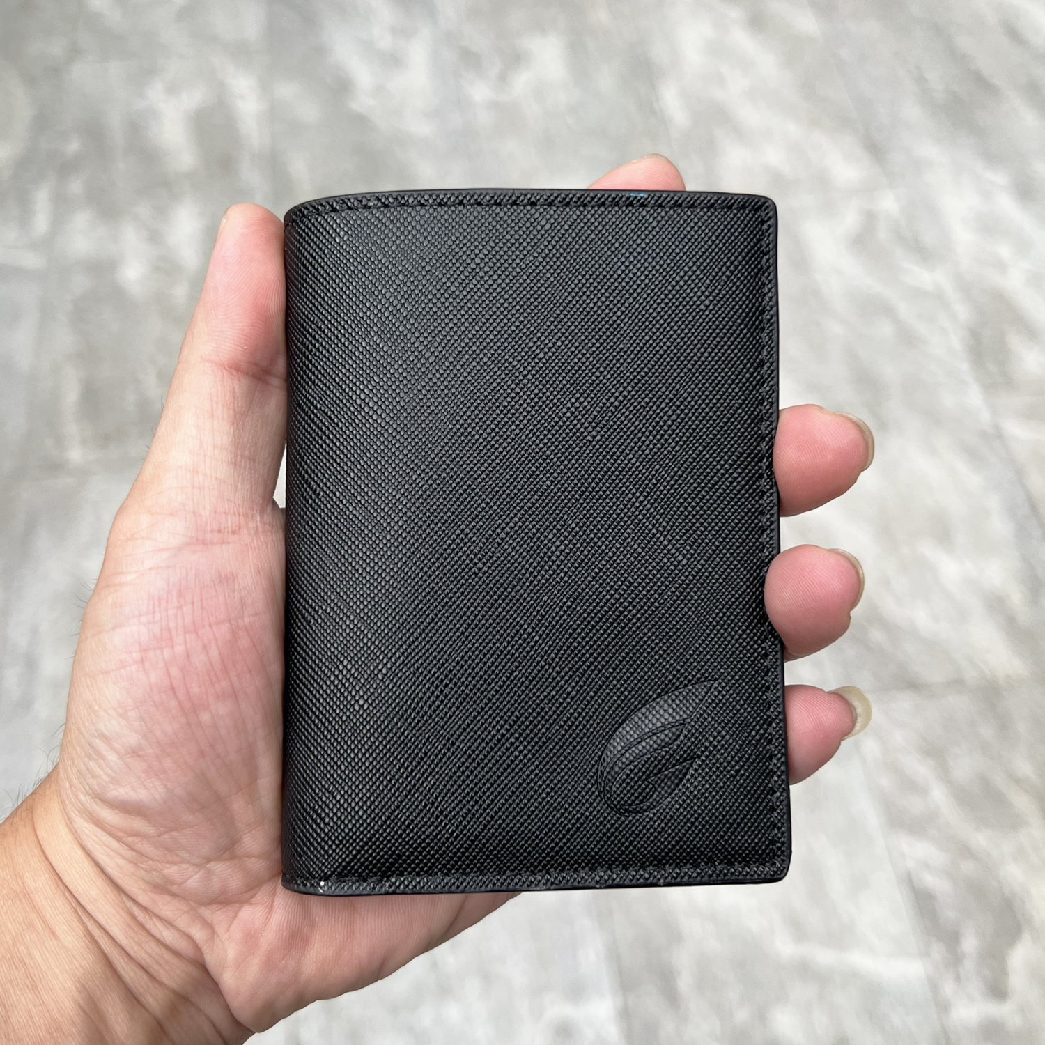 Ví nam mini dọc da Saffiano GS M01 cầm tay thời trang nhỏ gọn