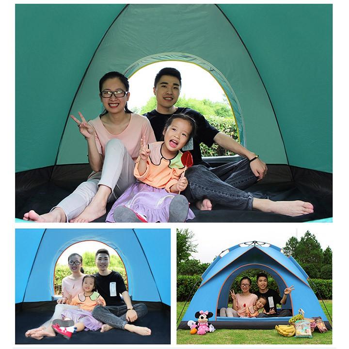 Lều liều picnic cắm trại dã ngoại du lịch đi phượt tự bung cỡ lớn size đủ cho 3-4 người (200*200*145cm)