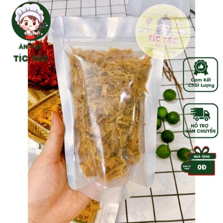 100G Khô Mực Xé Tẩm Vị - Nguyên Liệu Bánh Tráng Trộn - Gỏi Xoài