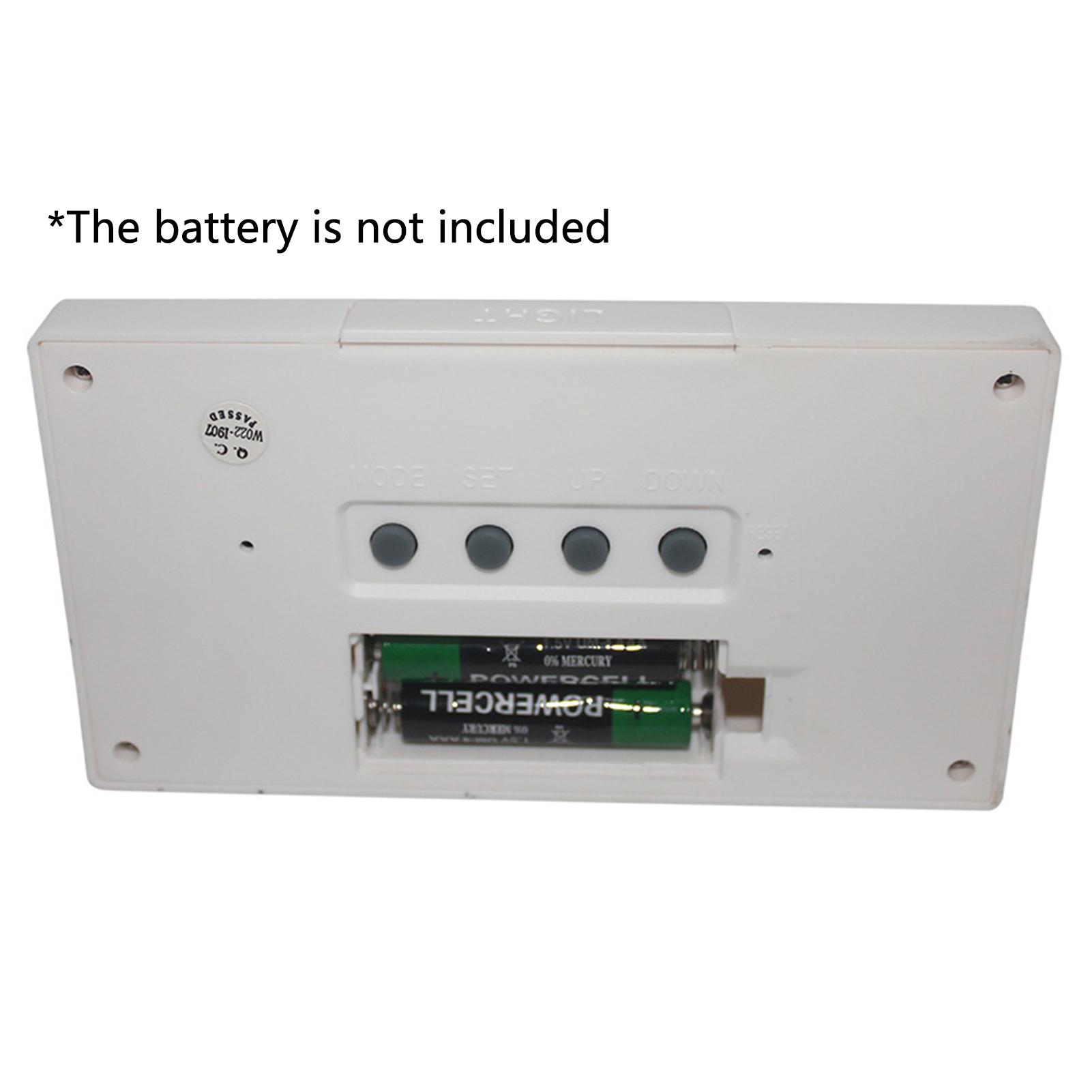 Đồng hồ điện tử LCD hiển thị Nhiệt độ Độ ẩm, Mặt số bằng nhựa, độ cứng cao, chống mài mòn