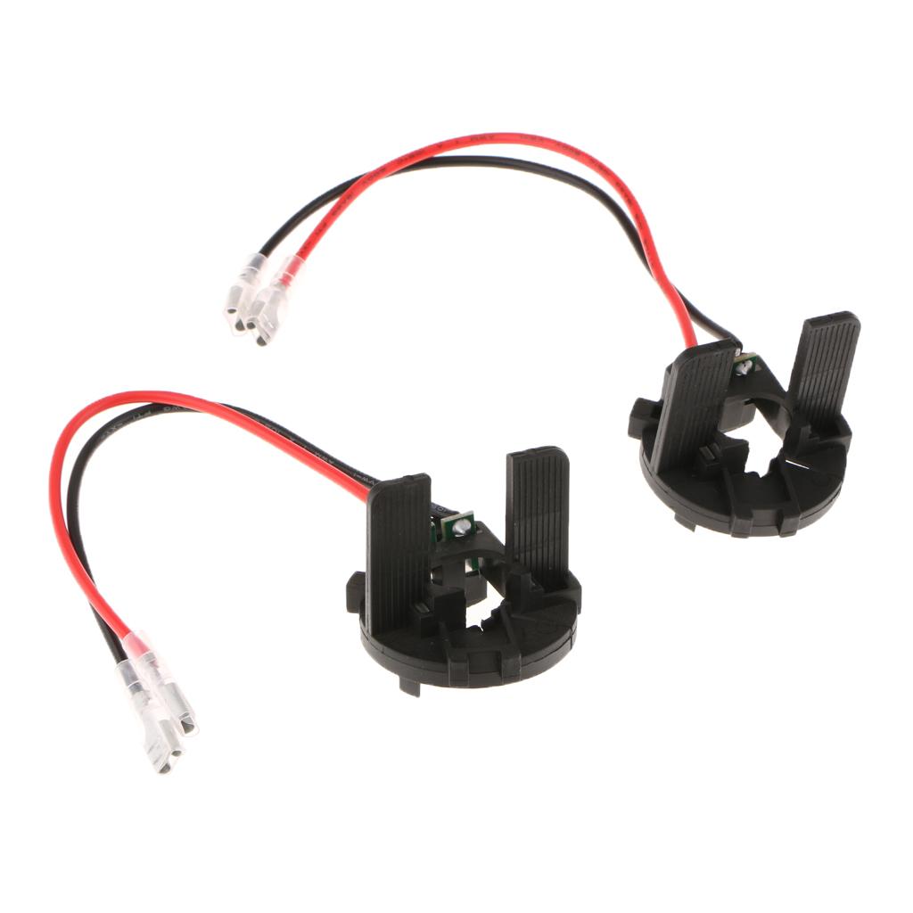 2X H7 HID Xenon Bulb Headlight Holder Conversion Kit For VW Golf MK6 MK7