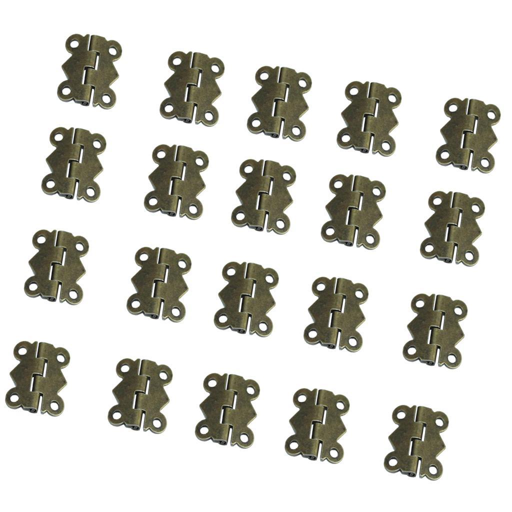 2-8pack 20 Pieces Antique Butterfly Door Cabinet Hinges with 80 Pieces Screws
