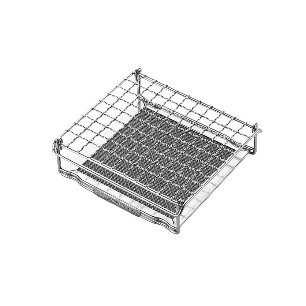 CAMPINGMOON Portable StoveTop Grill Net Mini Foldable Furnace Grill Rack Barbecue Toast Baking Holder Heating Bracket