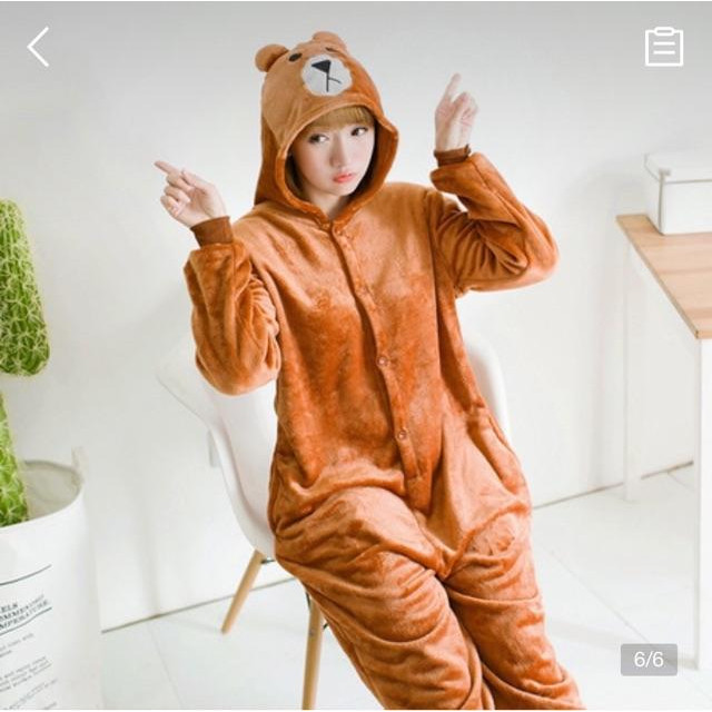 Bộ đồ thú Gấu nâu Người lớn