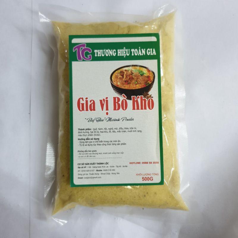 Combo gia vị nấu thịt bò kho gói 500gr