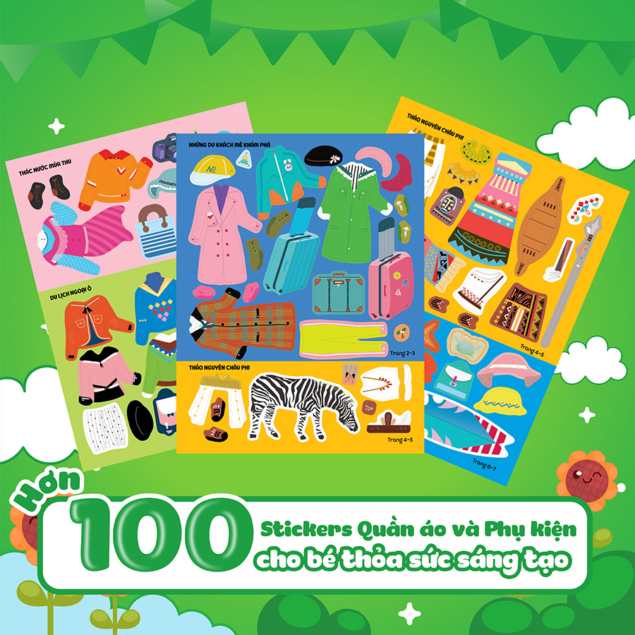 Sách Sáng tạo thời trang: Thời trang kỳ nghỉ (Hơn 100 stickers)