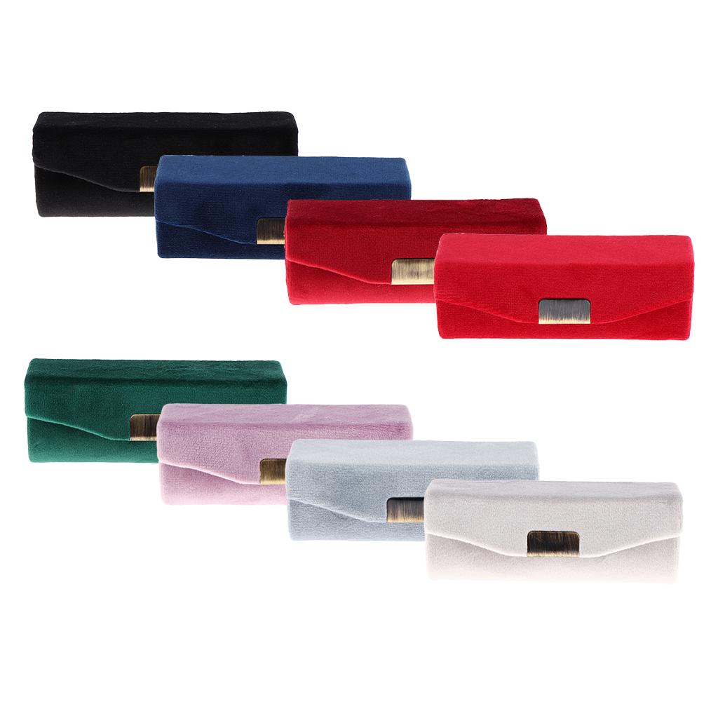 Makeup Holder Lipstick Case Velveteen Lip Balm Perfume Storage Box with Mirror for Purse Handbag Travel
