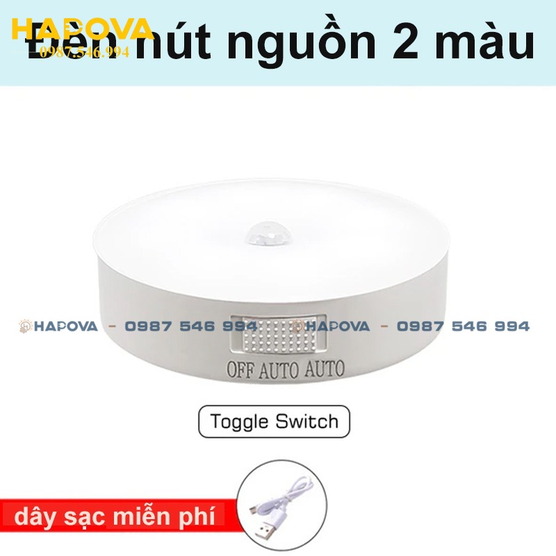 Đèn ngủ Cảm Ứng HAPOVA 6514 Chuyển Động, Đèn Led Thông Minh Dán Tường Không Dây, Góc Cảm Ứng Rộng, Gắn Tường Nhà Bếp