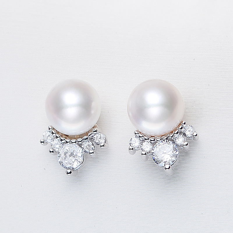 Bông Khuyên Tai Ngọc Trai - Kiểu Treo - Tinh Tế - Trang Sức Cô Tấm - NEPTUNE PEAL - COTAM1504 - Bạc Ý S925 Nạm Ziconia