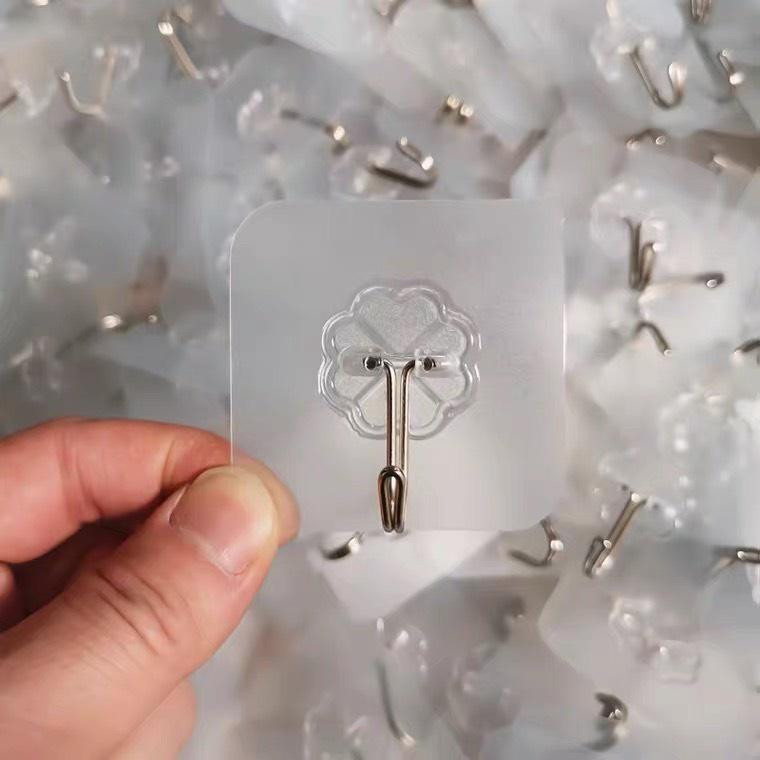 Móc dán tường, treo tường 6x6cm chịu lực tốt, treo vật trang trí phòng khách, đồ dùng nhà bếp, phòng tắm