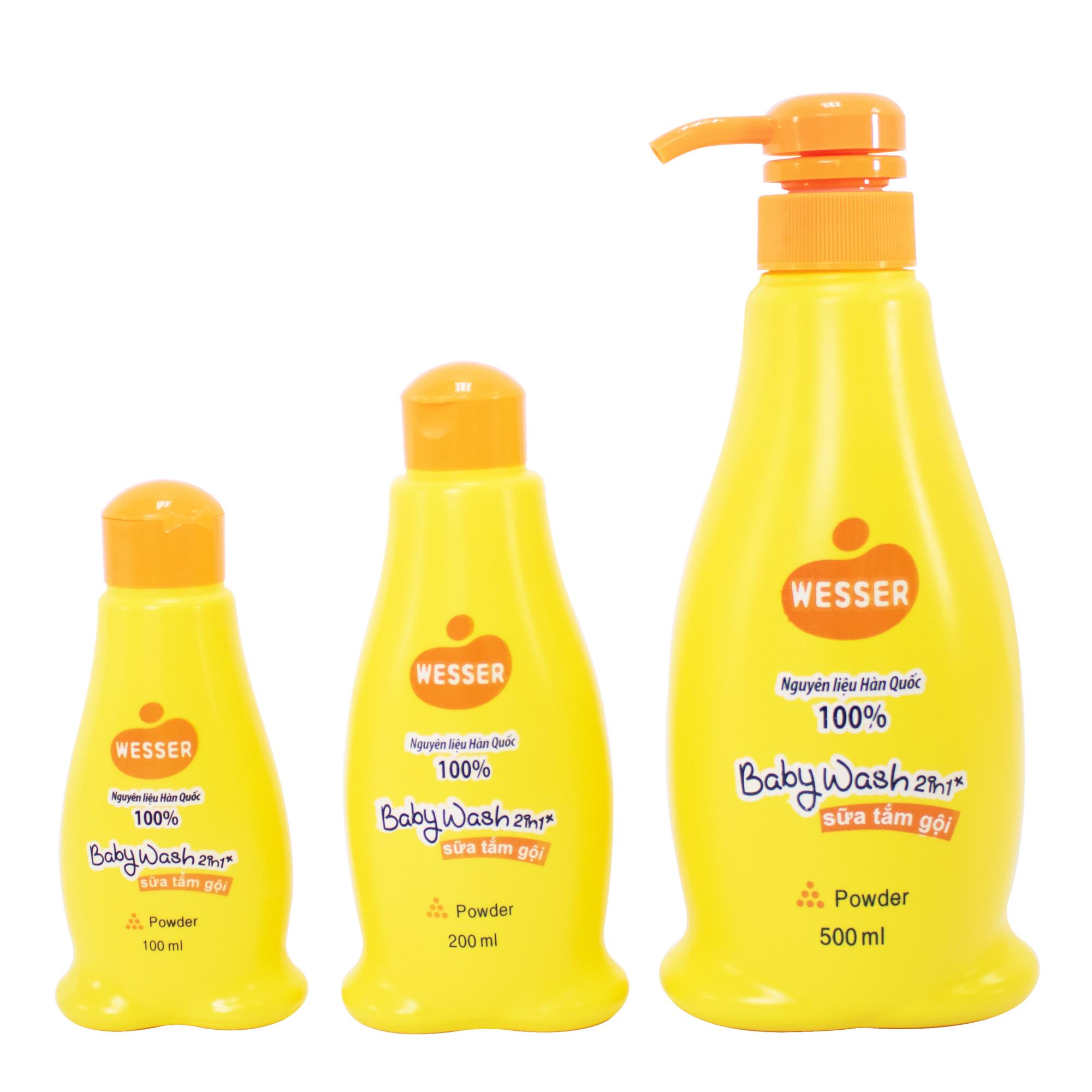 SỮA TẮM GỘI HƯƠNG PHẤN - WESSER 2 IN 1 CAM