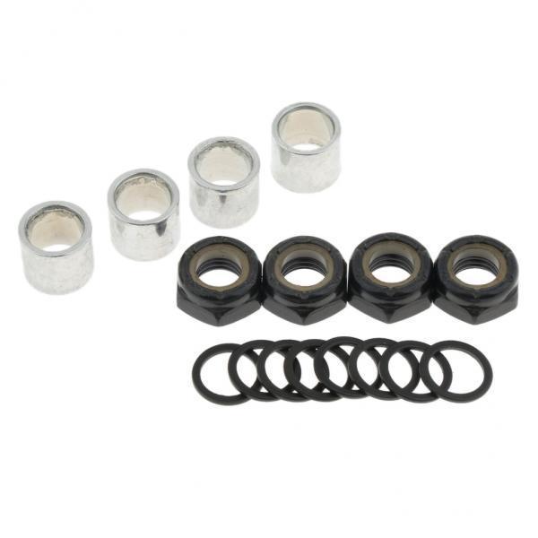 3X Skateboard  Bearing Spacer Scooter Longboard Nuts Wheel Axle Washers
