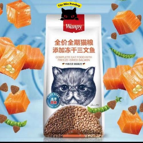 (1kg) Hạt cho mèo Wanpy kèm gà và cá hồi- bổ sung dinh dưỡng