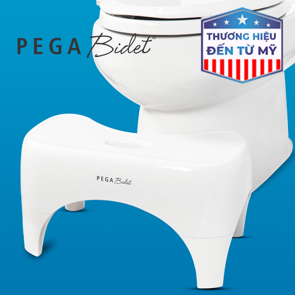 Ghế kê chân toilet PEGA Bidet SS-H22, hỗ trợ đi vệ sinh dễ dàng và thoải mái chống táo bón, làm từ nhựa y tế, ưa chuộng tại Mỹ