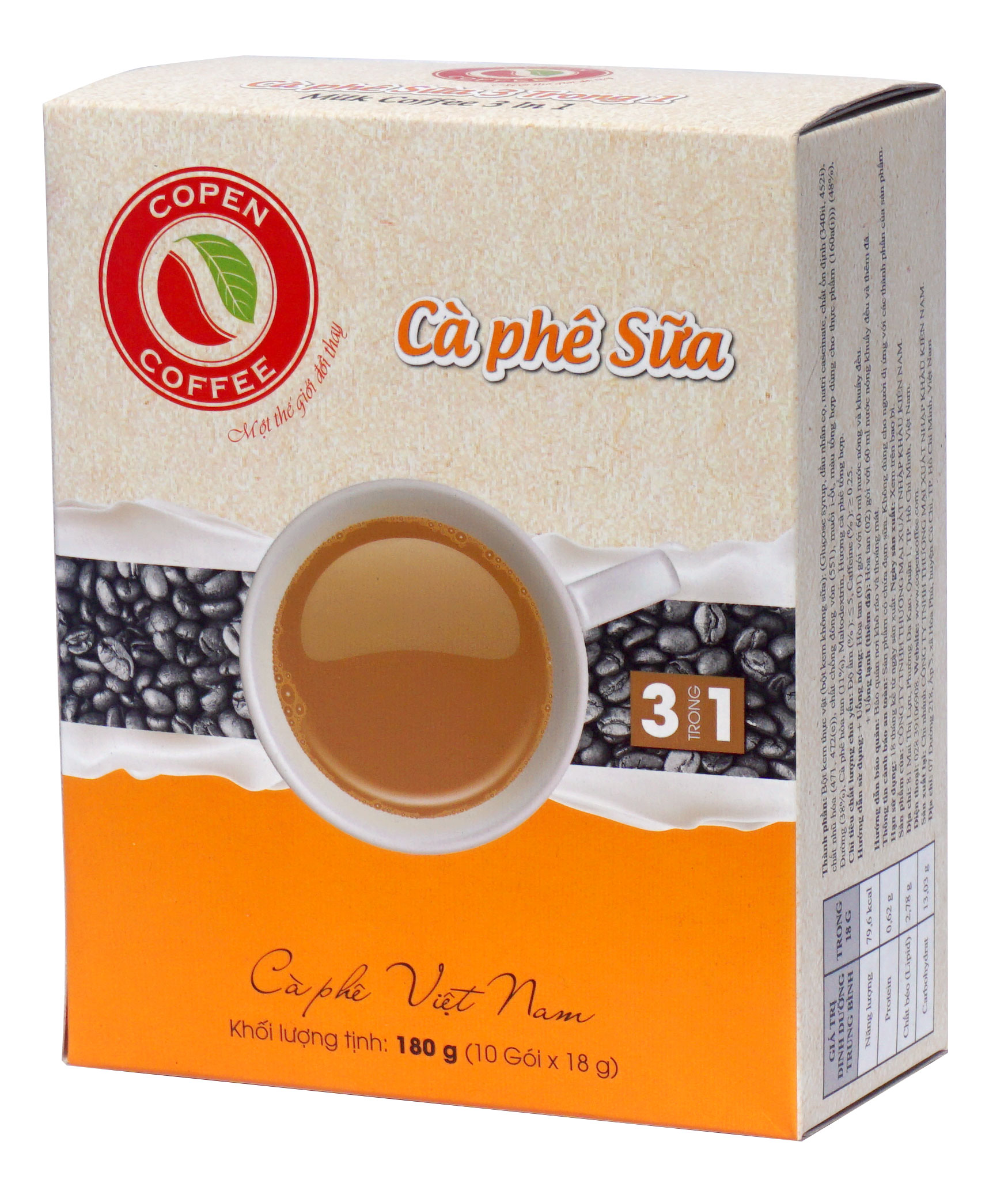 Cà phê Sữa hòa tan Copen Coffee 3 trong 1