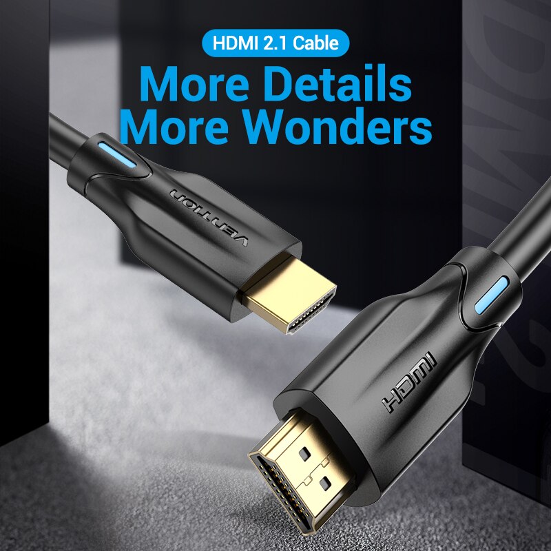 Cáp HDMI chuẩn 2.1 Vention hỗ trợ 4K, 5k dài 1m - 5m - Hàng chính hãng