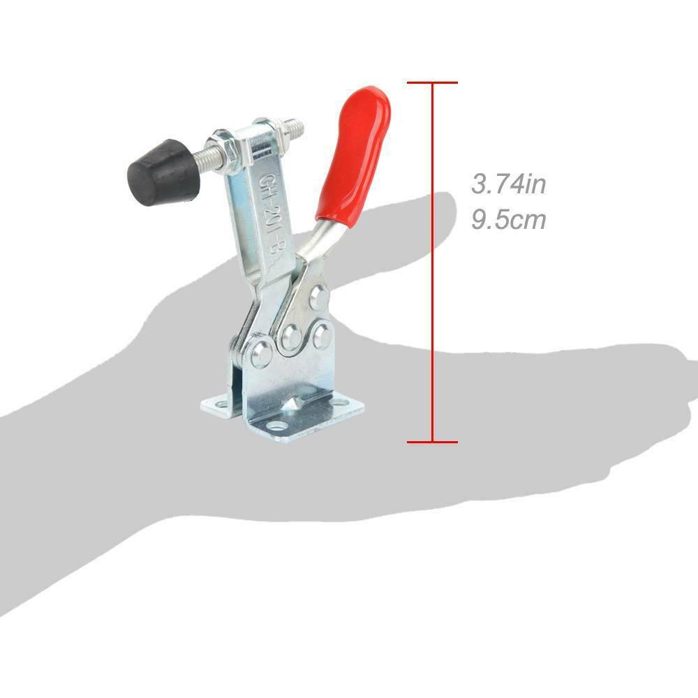 4Pcs GH-201B Toggle Clamps Quick Release Hand Tool Holding Capacity 90Kg/198Lbs