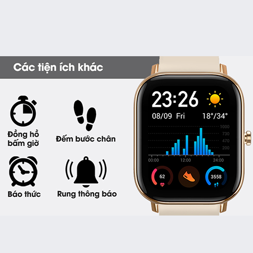 Đồng Hồ Thông Minh Theo Dõi Vận Động Theo Dõi Sức Khỏe Xiaomi Huami Amazfit GTS - Hàng Chính Hãng