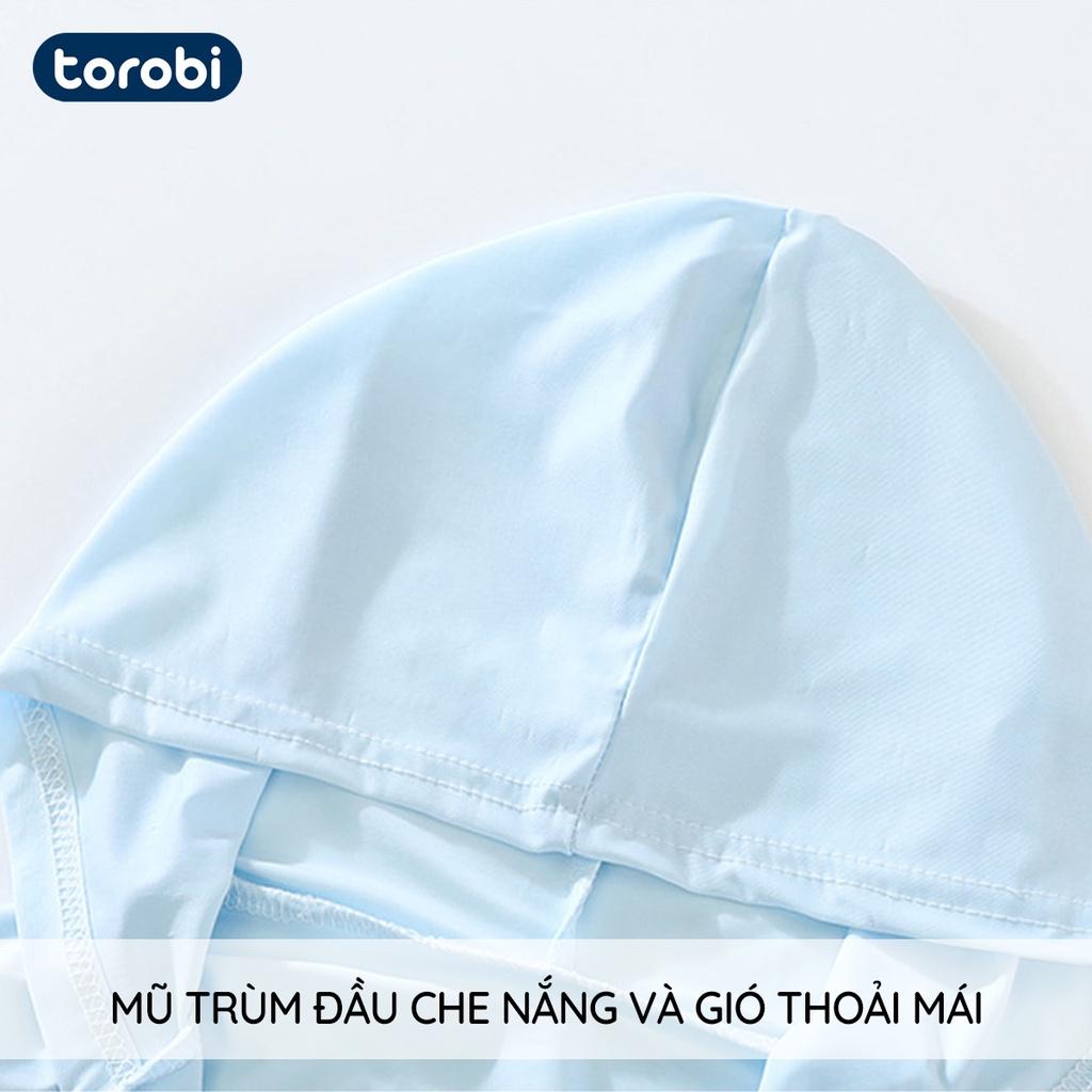 Áo Chống Nắng Trẻ Em Ice Silk Thoáng khí, Co Giãn, Mềm mại, An Toàn Cho Da | 1-4 Tuổi | Torobi