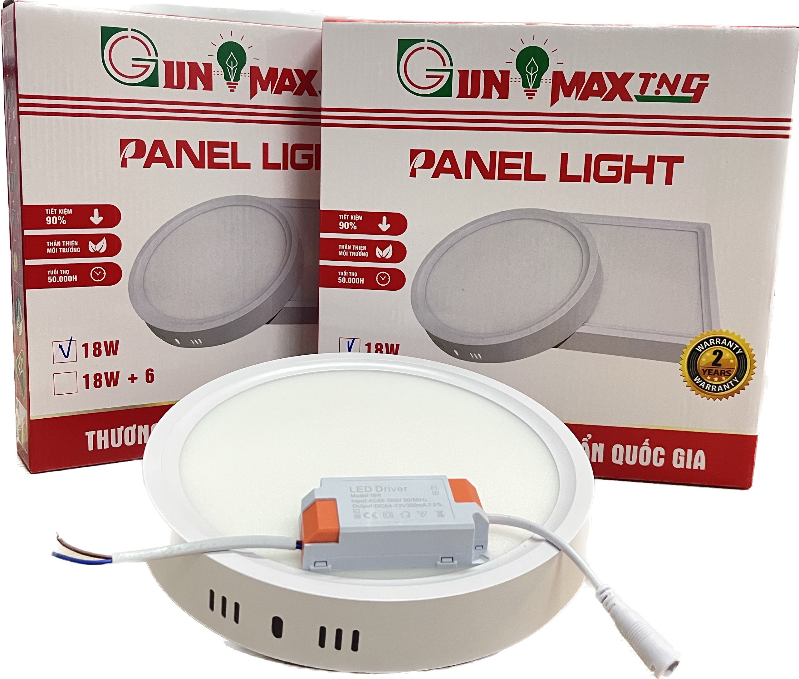 LED âm trần 18W tròn trắng- Gunmax TNG