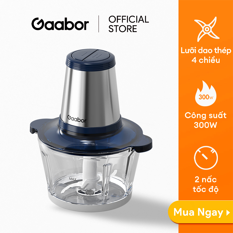 Máy xay thịt thực phẩm đa năng MG20M-BE01A Gaabor công suất 300W cối thủy tinh xanh biển sâu DEEP SEA huyền bí - Hàng chính hãng