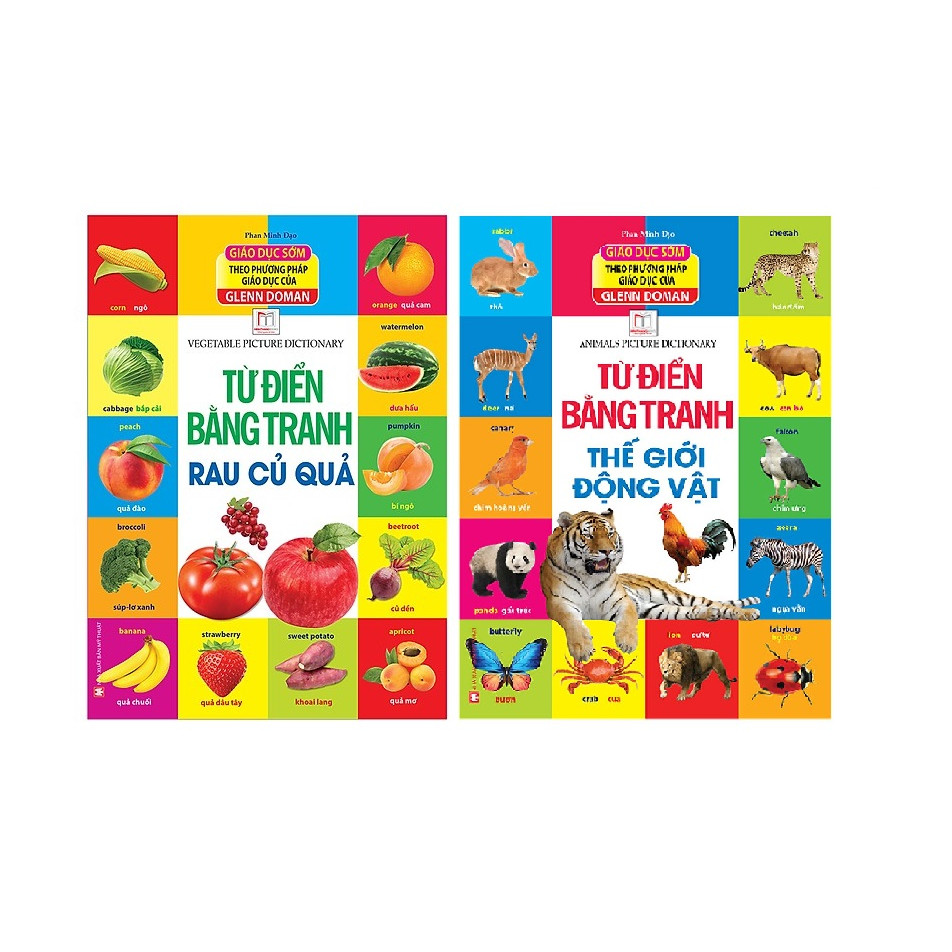Sách Combo Từ Điển Bằng Tranh Thế Giới Động Vật /Từ Điển Bằng Tranh Rau củ quả