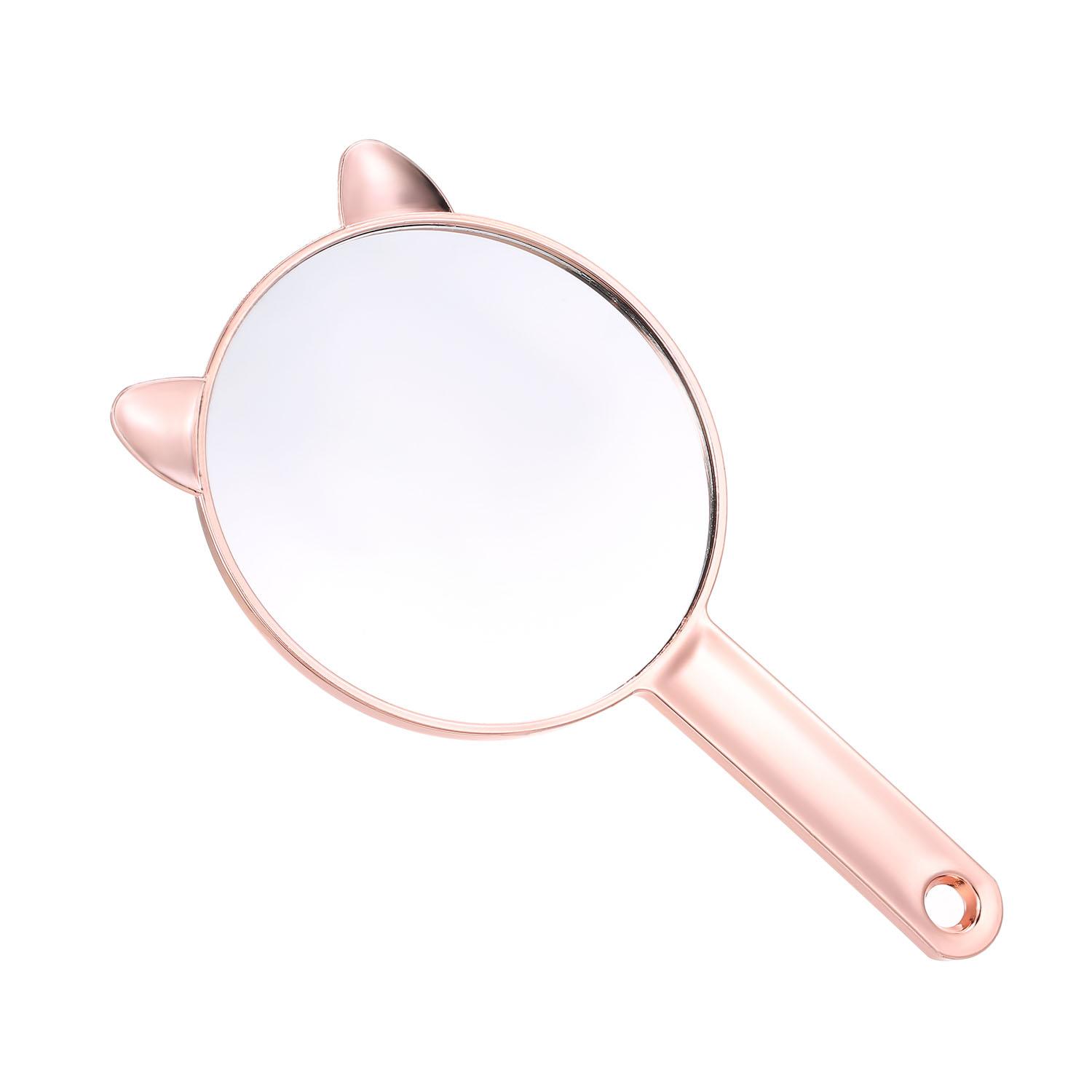 Gương trang điểm cầm tay, hình tròn, bọc khung nhựa chắc chắn, chất lượng cho chị em phụ nữ