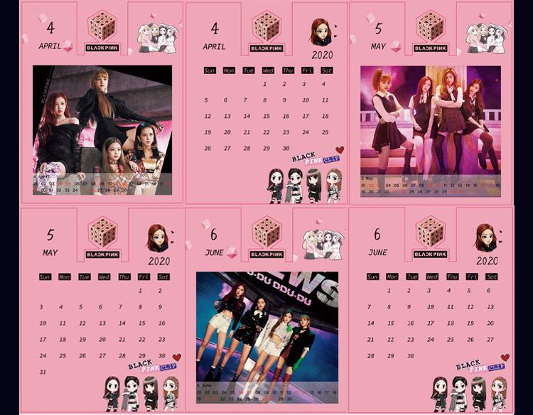 Lịch 2020  Blackpink celendar 2020 Kill This Love tặng vòng tay