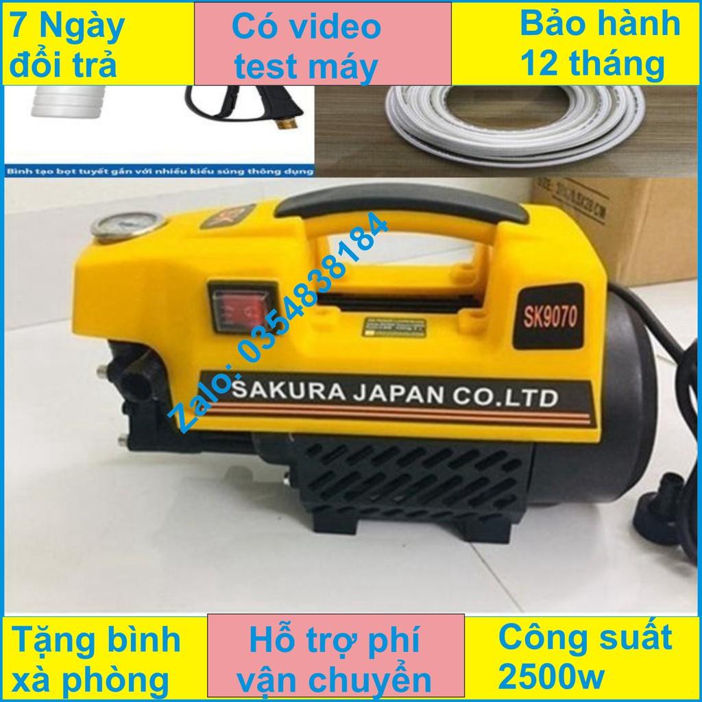 MÁY RỬA XE SAKURA 2500W LOẠI ĐẠI SK-9070 - Dây xịt dài 20 M