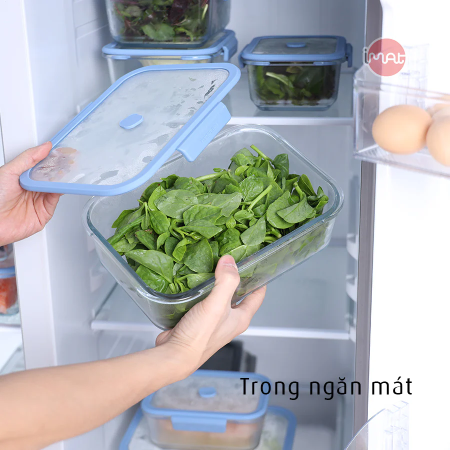 Bộ hộp thủy tinh chân không Neoflam VACU 6 món có bơm hút chân không kèm theo, dùng trong nhà bếp, lò nướng, lò vi sóng, tủ lạnh, máy rửa chén