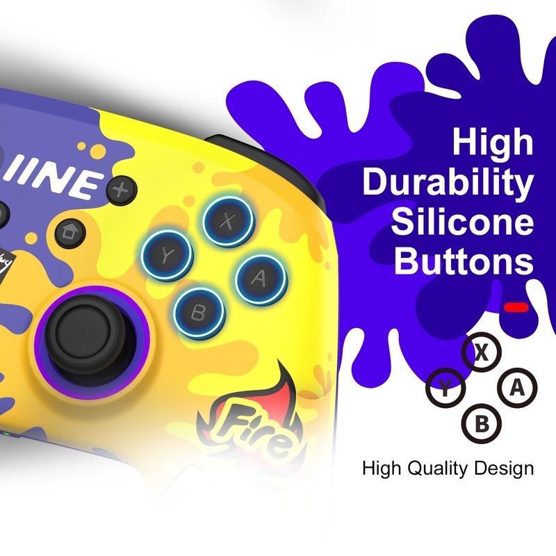 Iine Splatoon Điều Khiển Không Dây Độc Quyền Hỗ Trợ NFC Amiibo Tương Thích Nintendo Switch / Switch lite / Switch OLED