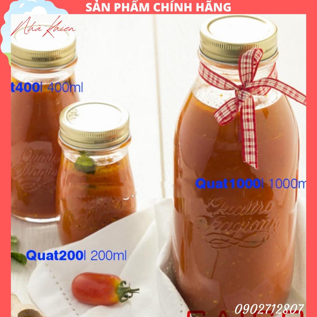 Chai thủy tinh Quattro (Bormioli Rocco) - Hàng nhập khẩu