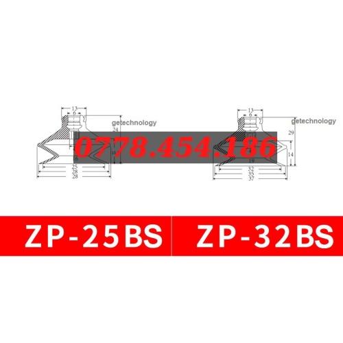 NÚM HÚT, GIÁC HÚT CHÂN KHÔNG ZP06BS ZP08BS ZP10BS ZP13BS ZP16BS ZP20BS ZP25BS màu trắng