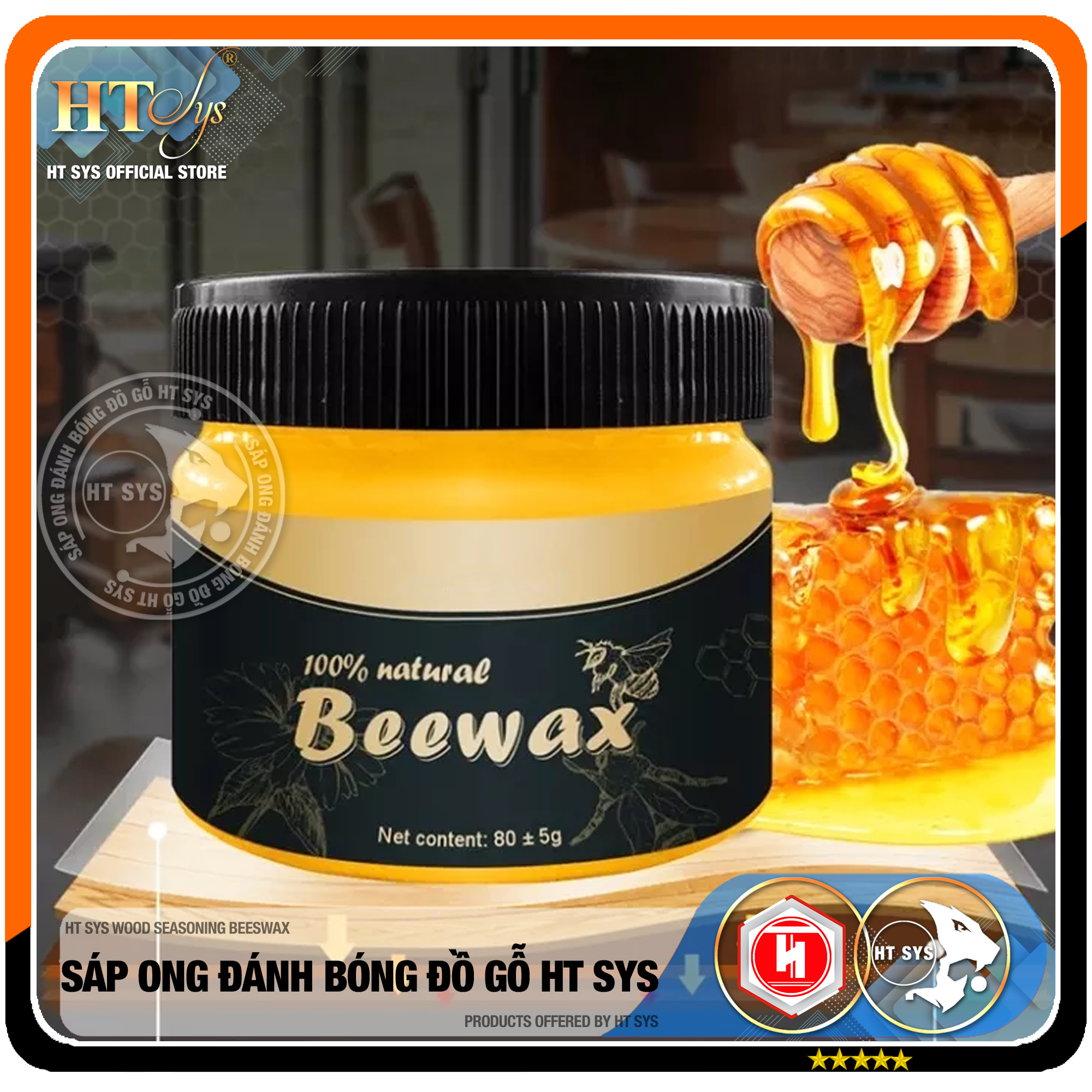 Sáp ong đánh bóng đồ gỗ HTSYS-Beewax