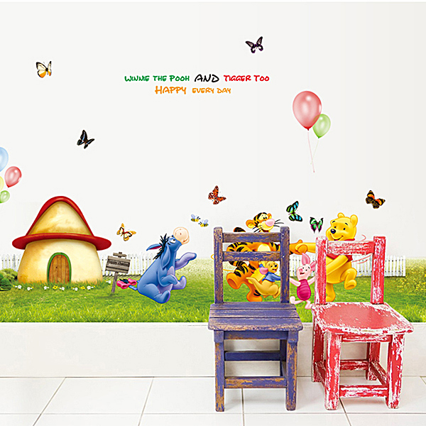 Decal Dán Tường Gấu Vui Cùng Bạn Binbin EB48 (180 x 120 cm)