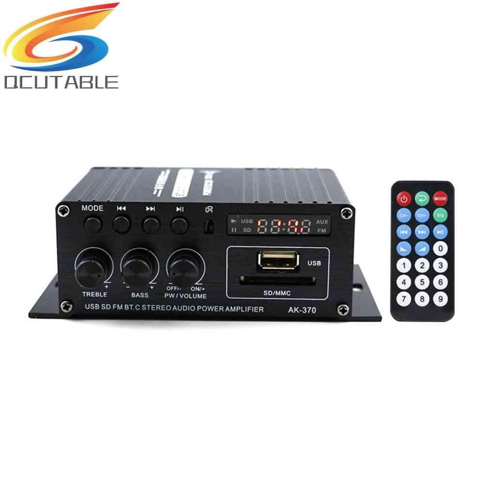 Bộ Khuếch Đại Âm Thanh Kỹ Thuật Số Bluetooth AK-370 HIFI Kênh 2.0 12V