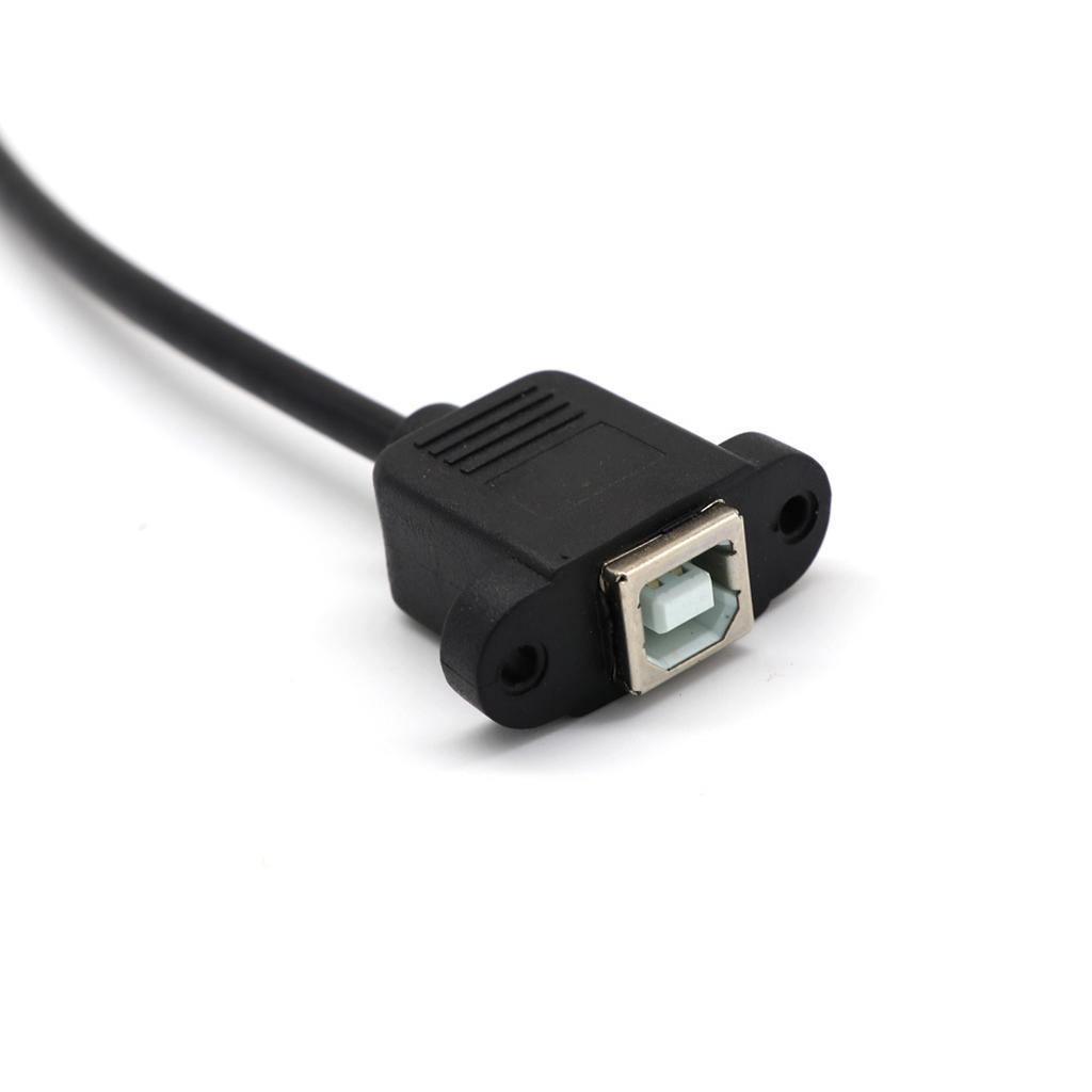 USB 2.0 B Female Socket Panel Mount To B Male Printer Extension Cable 30cm