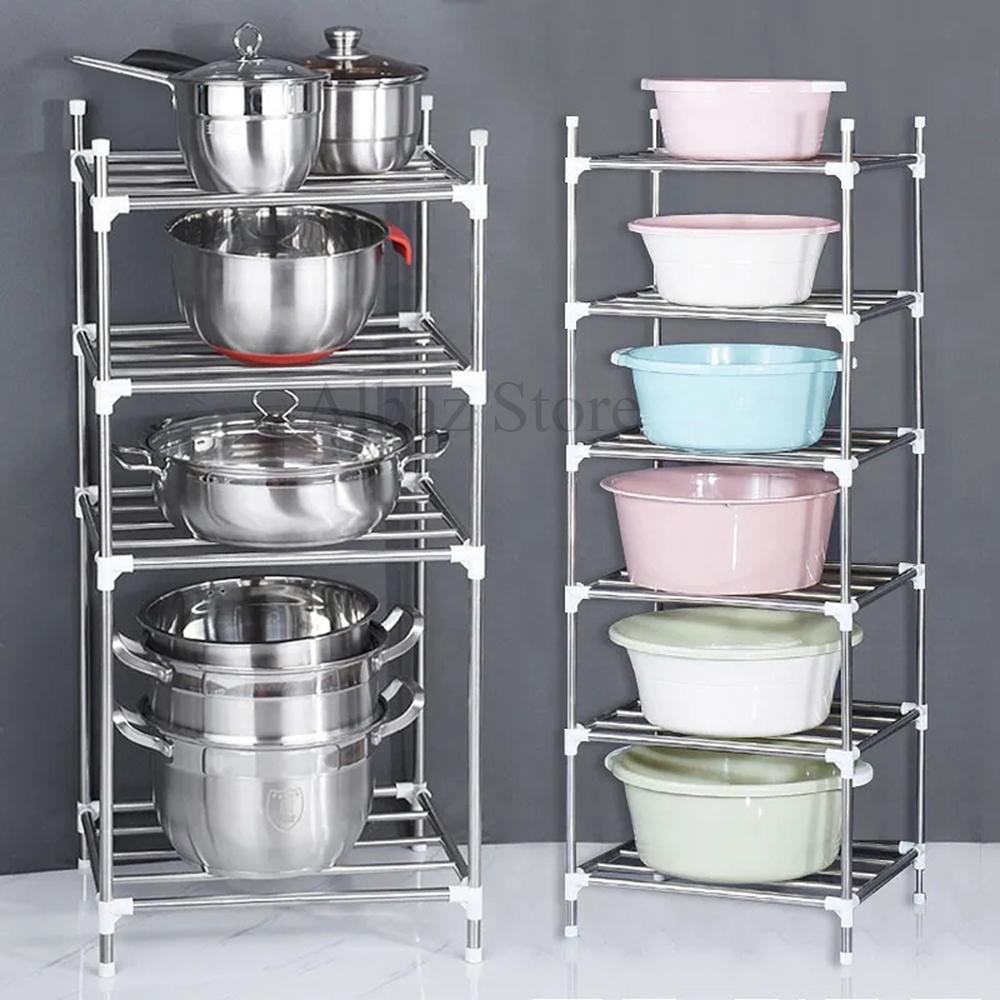 Nhà Bếp Nhà Tổ Chức Giá Đỡ Tầng Nồi Giá Đỡ Chậu Rửa Lưu Trữ Giá Đỡ Lưu Vực Giá Treo Đồ Dùng Nhà Bếp Lưu Trữ Giá Đỡ Phụ Kiện Kệ
