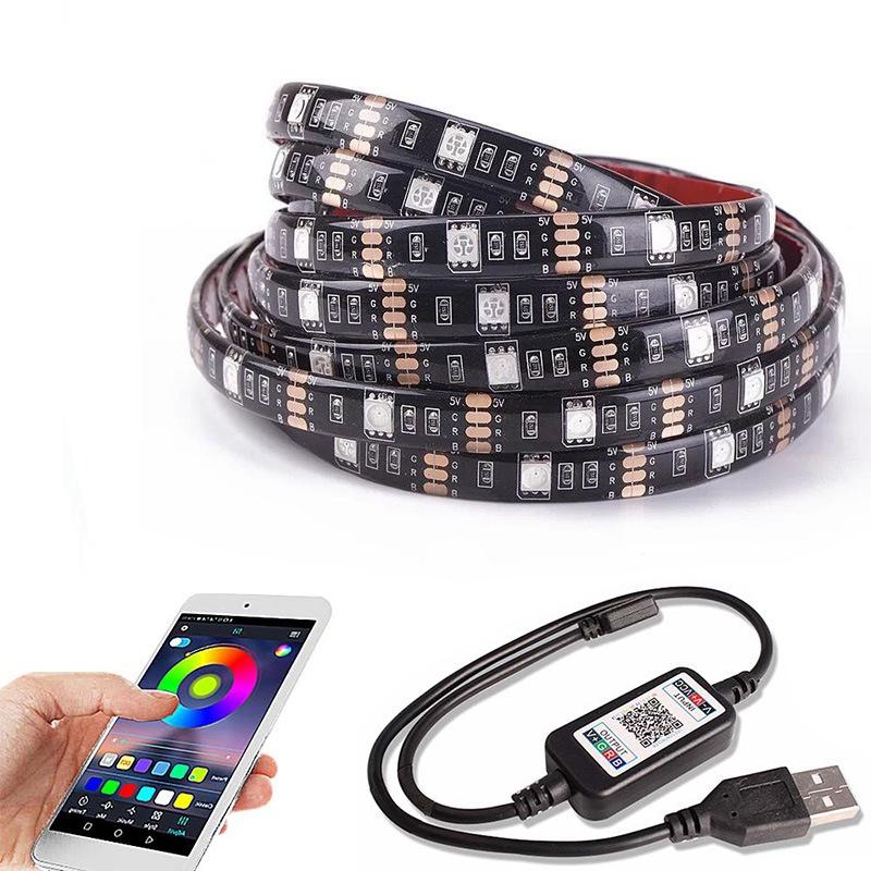 Dải Đèn Led 5050 5vrgb Nhiều Màu Sắc Kết Nối Bluetooth