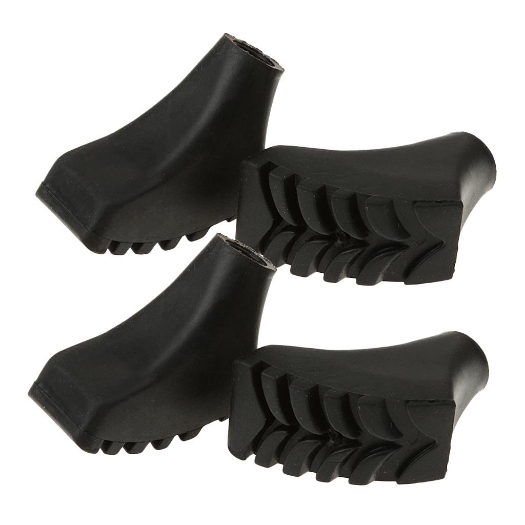 4pcs Durable Rubber Paw Feet Tips Hammers Hiking Stick Walking Trekking Pole Caps