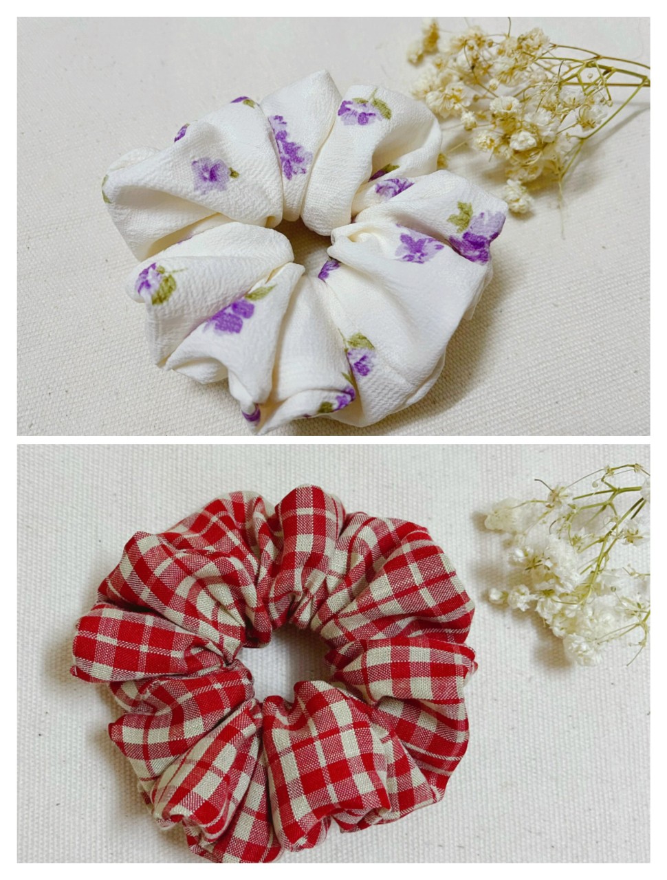 Cột Tóc Vải- Scrunchies cho bạn nữ ( kích thước trung bình, phù hợp cột tóc ở môi trường công sở, trường học)