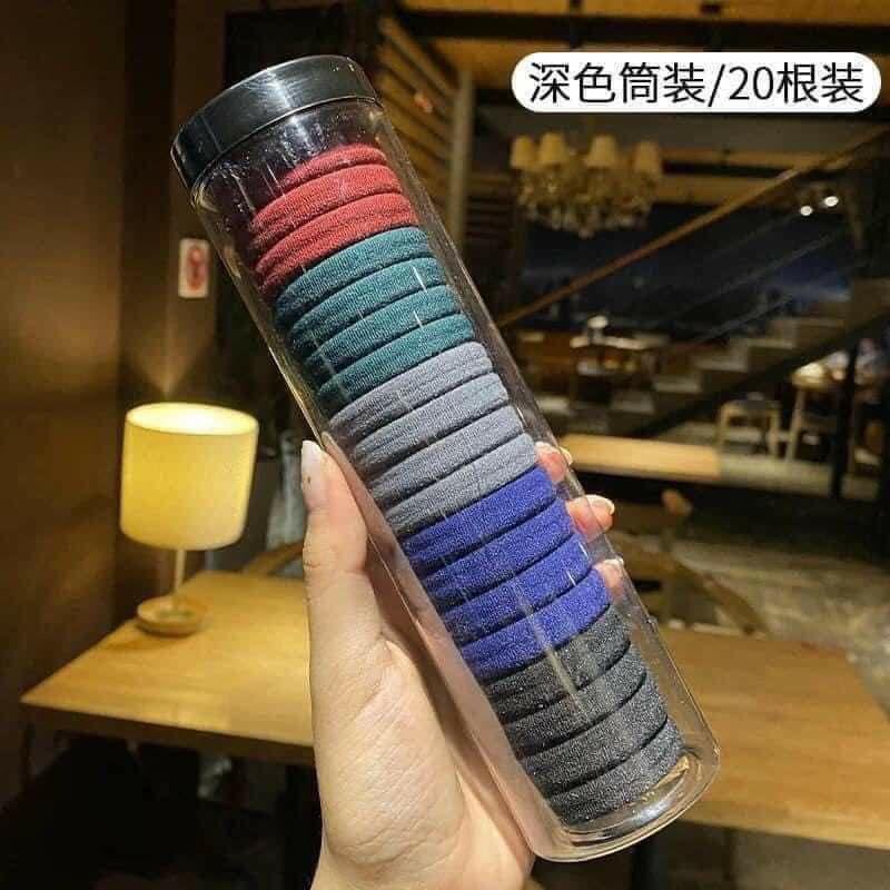HỘP 20 DÂY CHUN BUỘC TÓC LOẠI TO MỀM MẠI
