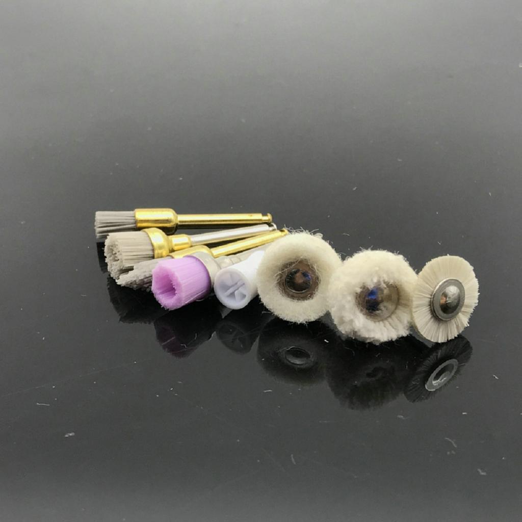 Bulk Lot of 80 Pieces Disposable 2.35mm Oral Prophy Polishing Brush Cup Alumina Nylon Cotton Polisher Wheel Kit