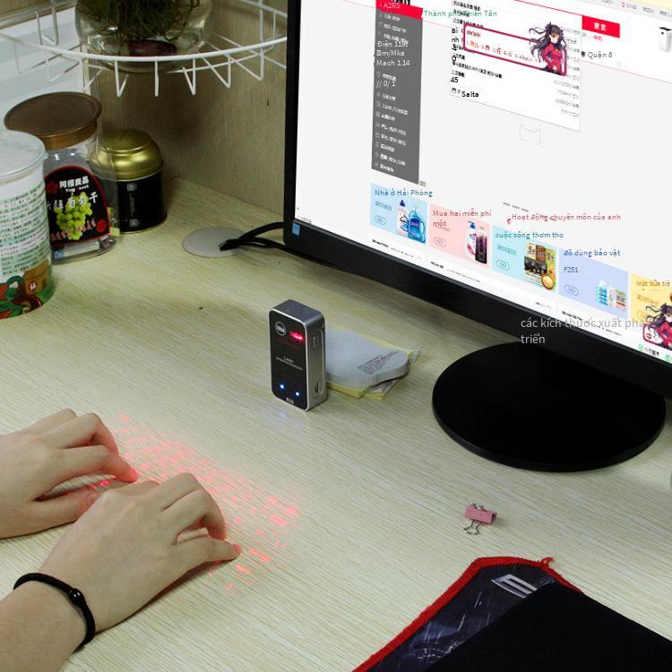 Khuyến mại bàn phím bluetooth bluetooth bàn phím trình chiếu ảo bàn phím laser không dây bàn phím laser hỗ trợ giọng nói