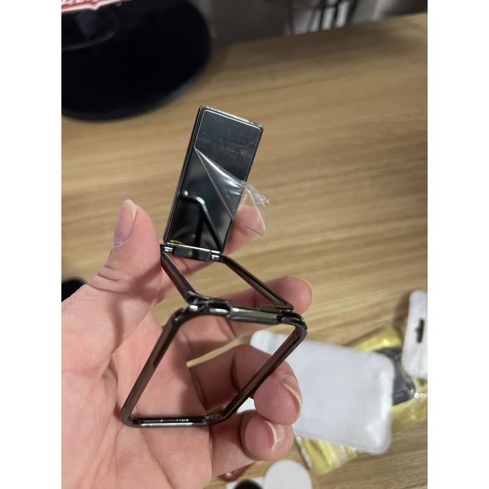 Khung đỡ Điện thoại ipad THẺ XOAY 360 độ siêu mỏng hợp kim thiết kế ba trong một có thể gấp gọn tiện dụng cho xe hơi tặng bút cảm ứng