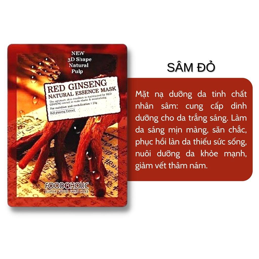 Mặt Nạ 3D Foodaholic Natural Essence Mask Red Gingseng Dưỡng Da 23g